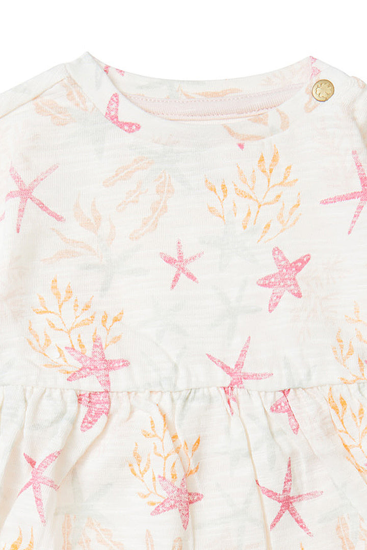 Jurk Comstock allover print Whisper White Wit