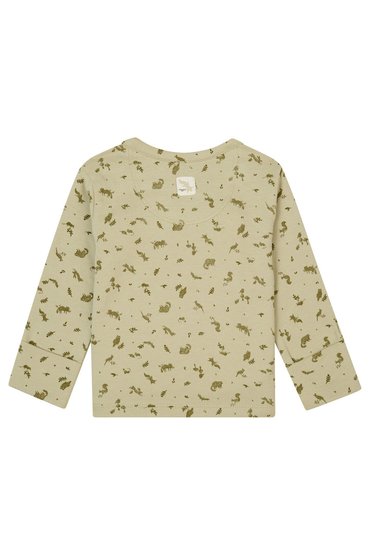 Longsleeve Guia allover print Moss Gray