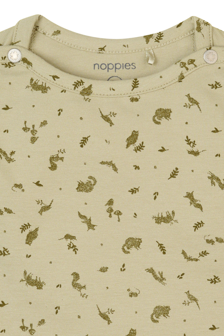 Longsleeve Guia allover print Moss Gray