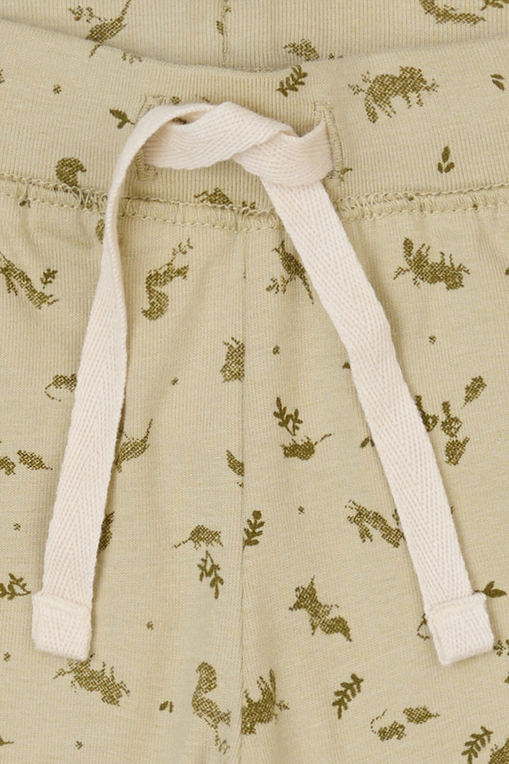 Broek Gray slim fit allover print Moss Gray