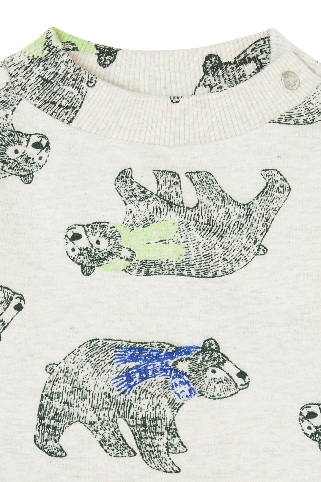 Trui Gouzon long allover print Oatmeal Melange