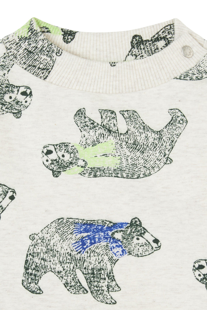 Trui Gouzon long allover print Oatmeal Melange