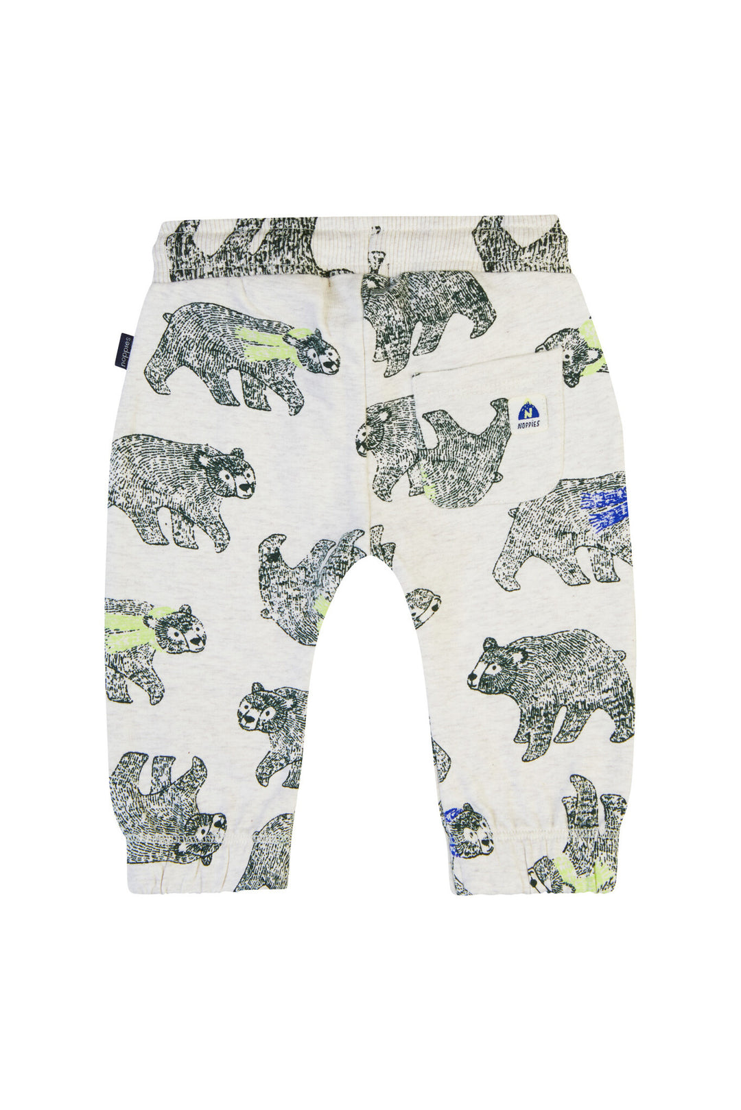 Broek Garlitos relaxed fit allover print Oatmeal Melange