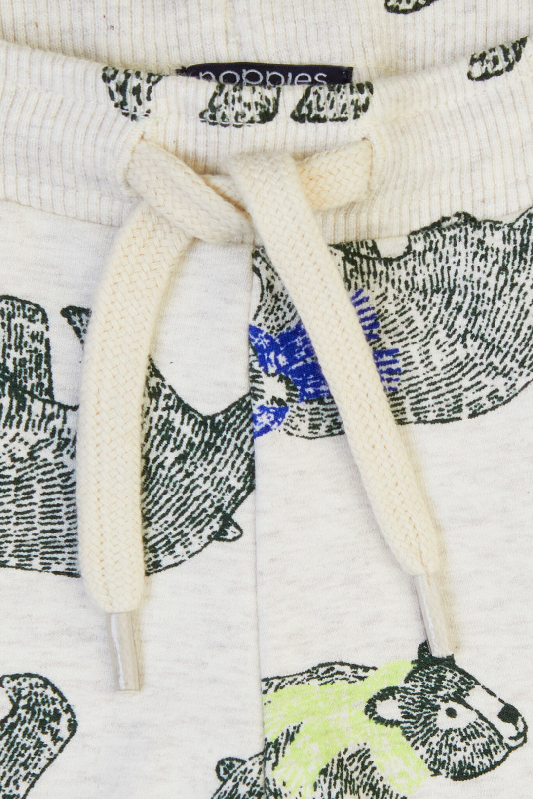 Broek Garlitos relaxed fit allover print Oatmeal Melange