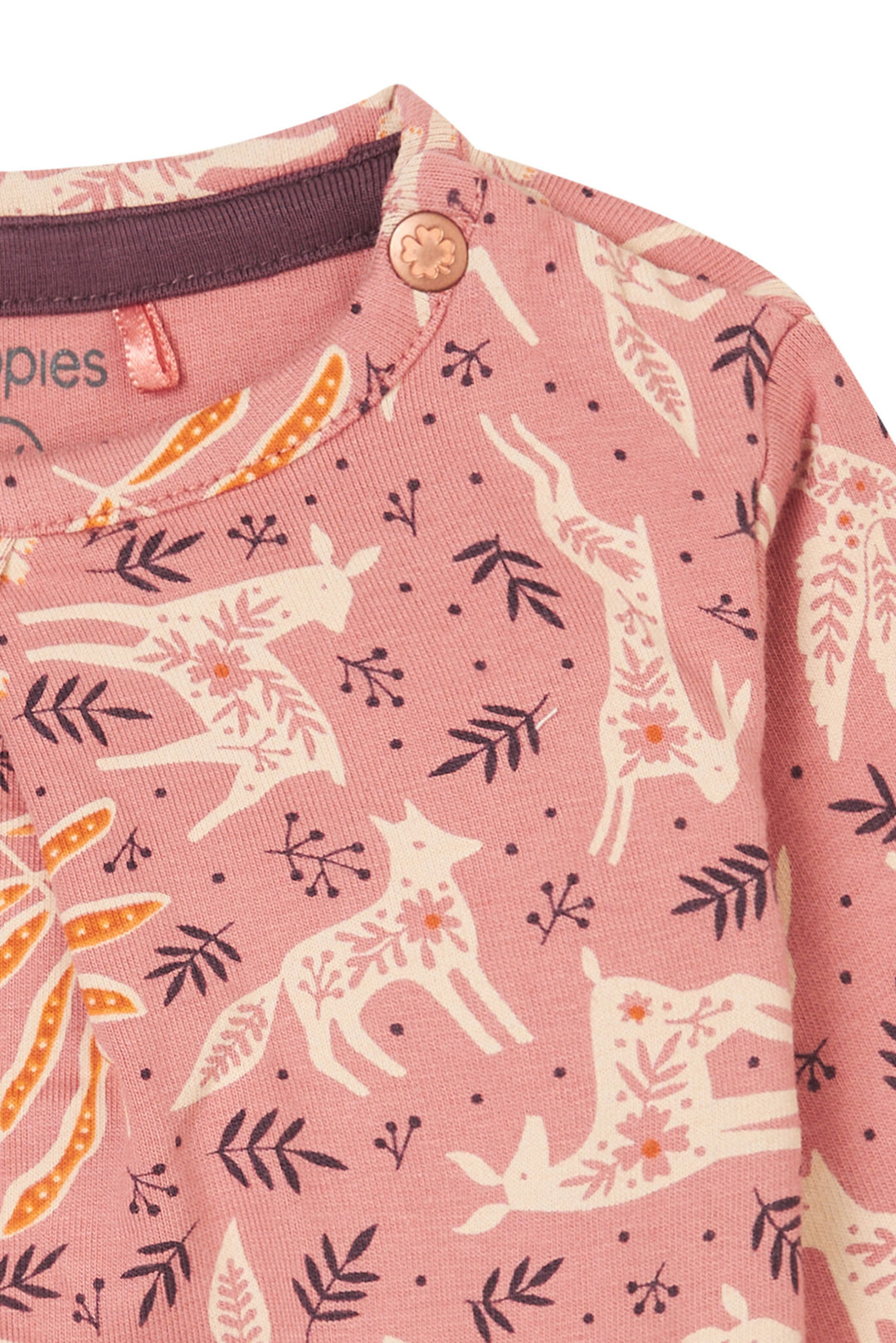 Longsleeve Fines allover print Old Rose