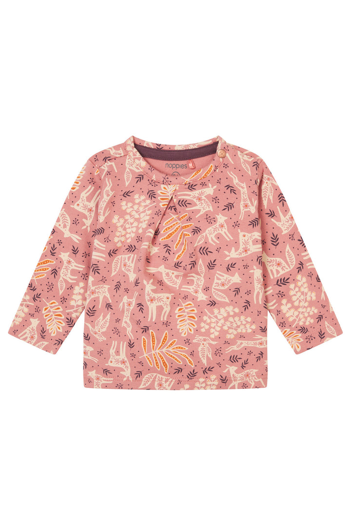 Longsleeve Fines allover print Old Rose