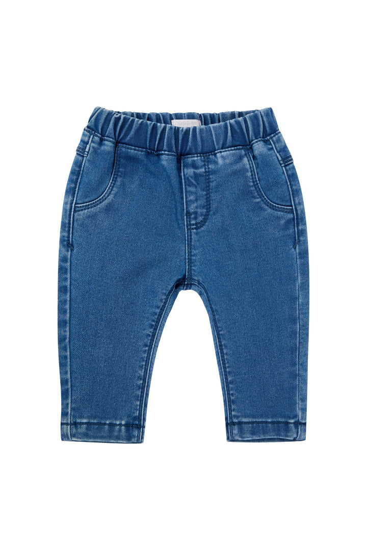 Spijkerbroek Owego relaxed fit Mid blue denim BLAUW