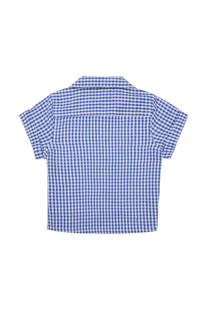 Blouse Osnabruck Check Pattern BLAUW