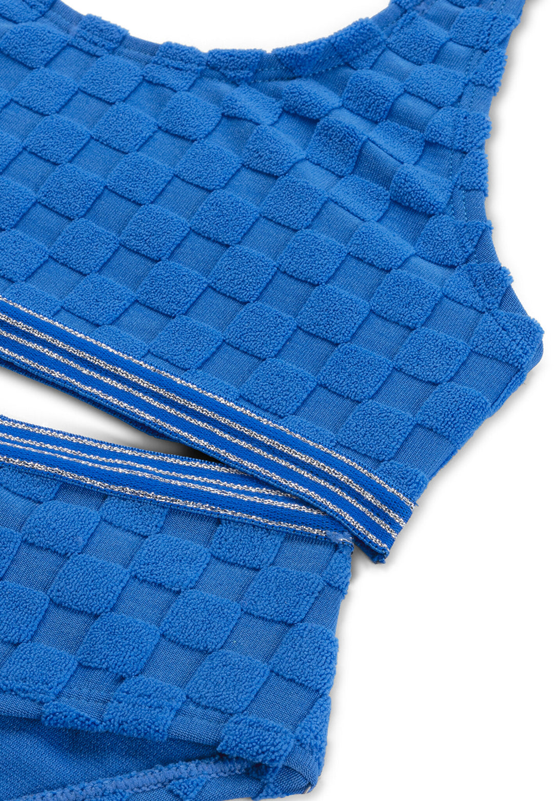 RUBY Bikini Karo Struktur Elektrisch Blau Karo