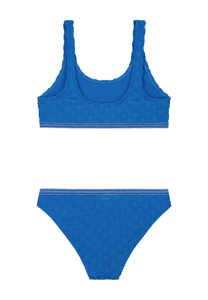 RUBY Bikini Karo Struktur Elektrisch Blau Karo