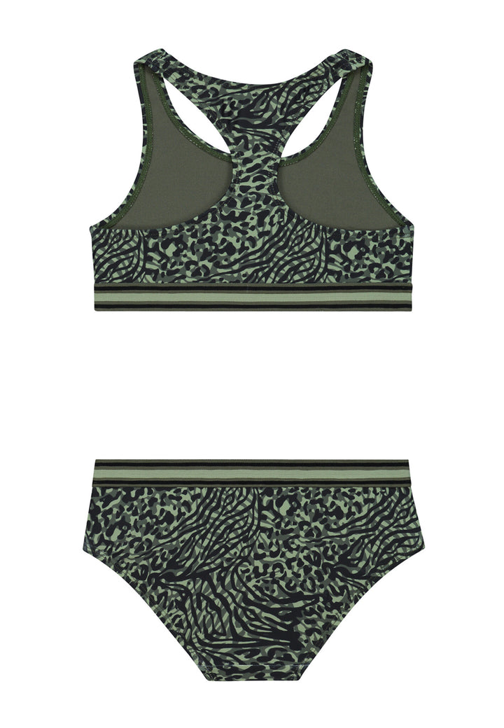 CHARLIE Bikini gemischtes Tier Waldgrün gemischtes Tier
