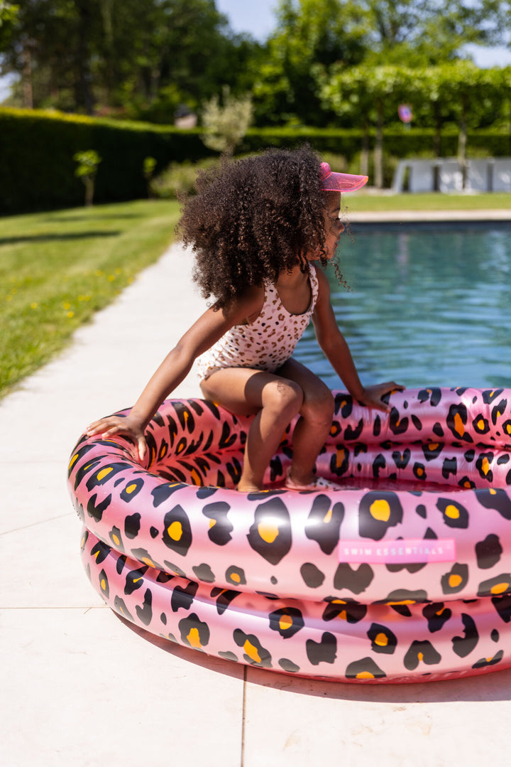 Zwembad 100 cm Rose Goud Panterprint 100 x 17 cm 1+ 60 L