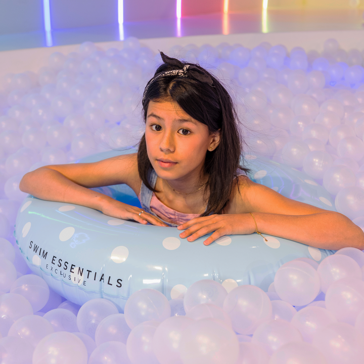 Zwemband 90 cm Blauw met witte stippen 90 cm 6+ 80 kg