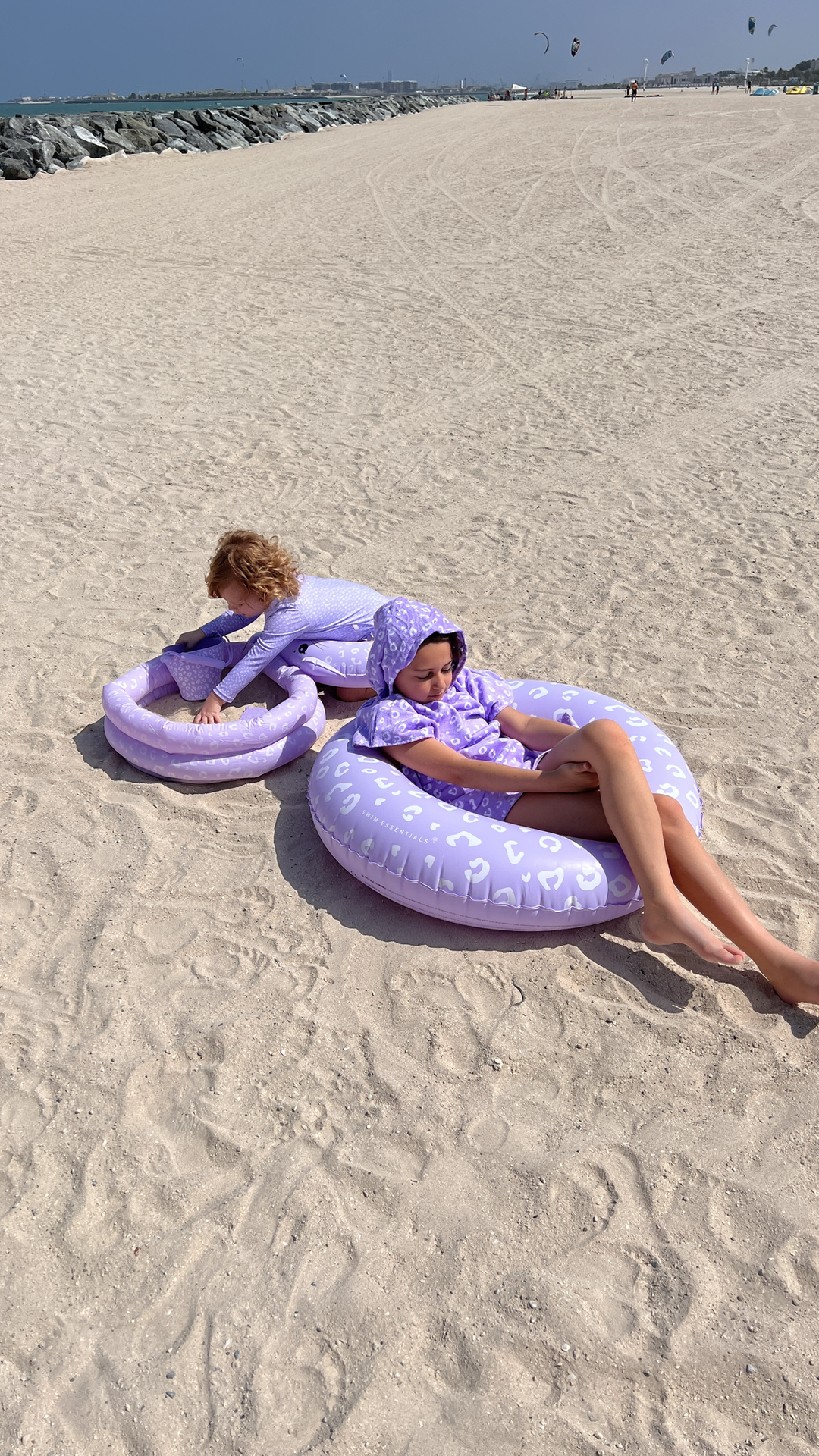 Zwemband 90 cm Lila Panterprint 90 cm 6+ 80 kg