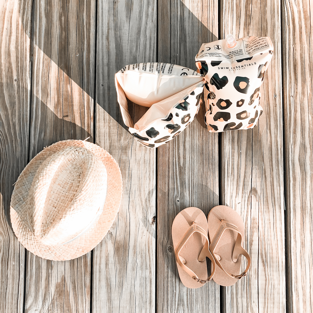 Zwembandjes 0 - 2 jaar Beige Panterprint 14 x 6 x 17 cm 0 - 2 Jaar 0 - 15 kg