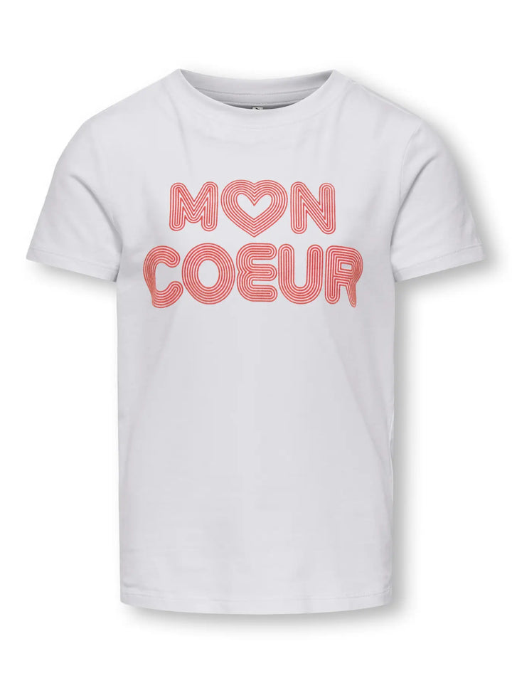 Kinder T-Shirt LOTTE - ARIYA Cloud Dancer Coeur Regular Fit