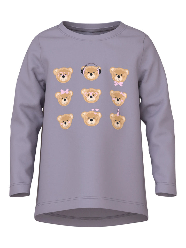 Violet T-shirt - paars - Lavender Gray 3 Teddy Bears