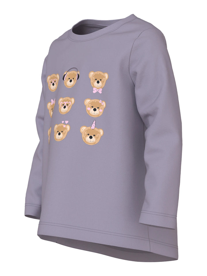 Violet T-shirt - paars - Lavender Gray 3 Teddy Bears