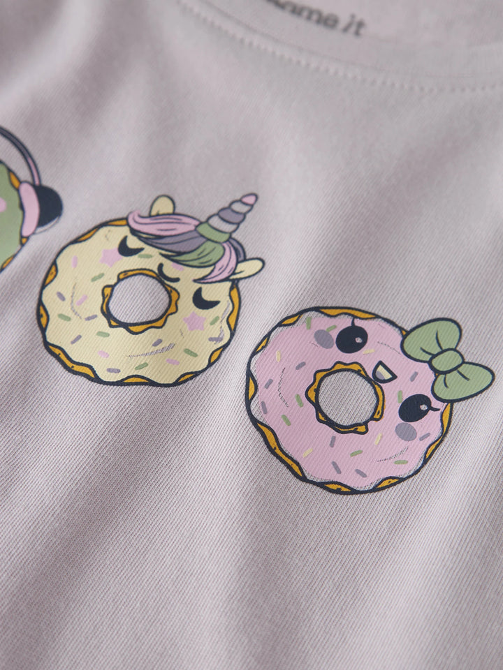 Violet T-shirt - paars - Lilac Marble Donuts