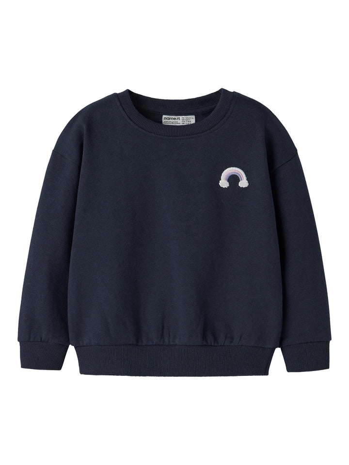 Vallene Trui - blauw - Navy Blazer Rainbow