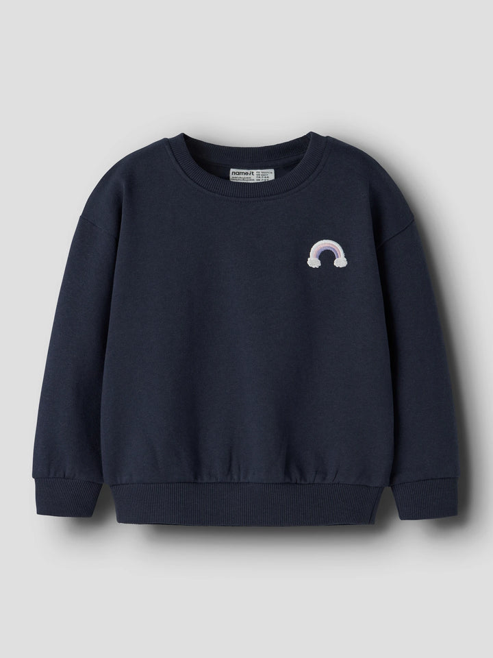 Vallene Trui - blauw - Navy Blazer Rainbow