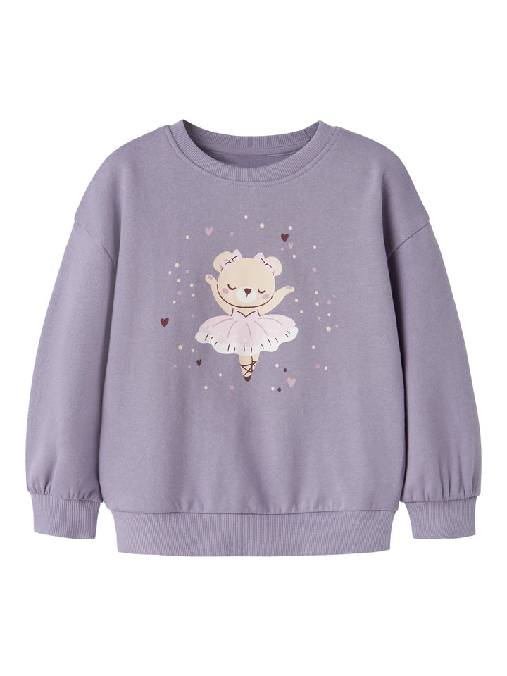 Valona Pullover - lila - Lavender Gray Ballerina Bear