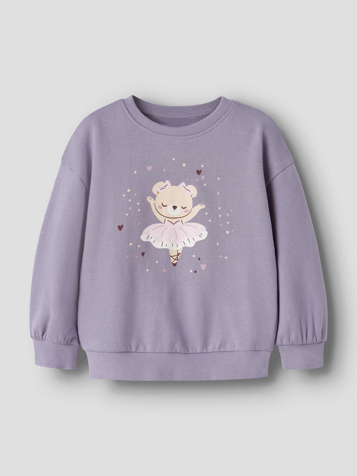 Valona Pullover - lila - Lavender Gray Ballerina Bear