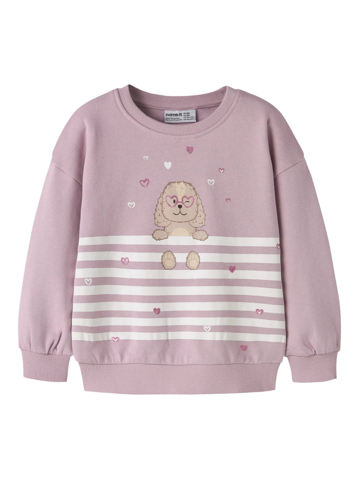 Valona Trui - roze - Dawn Pink Dog Heart Stripe