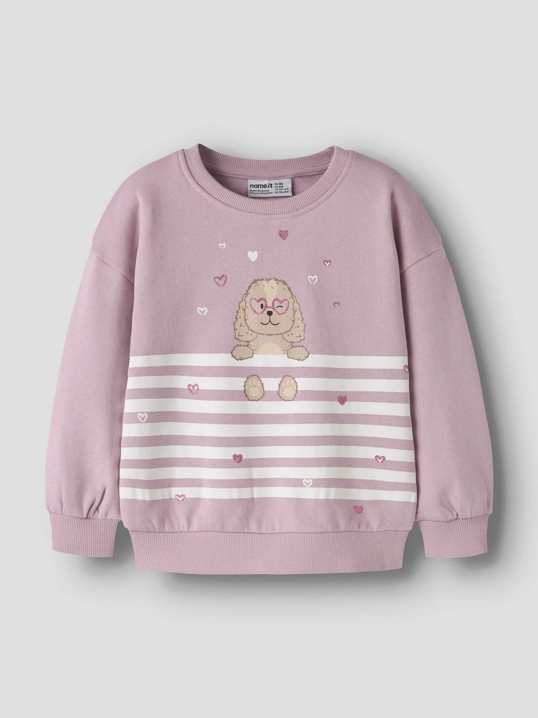 Valona Trui - roze - Dawn Pink Dog Heart Stripe