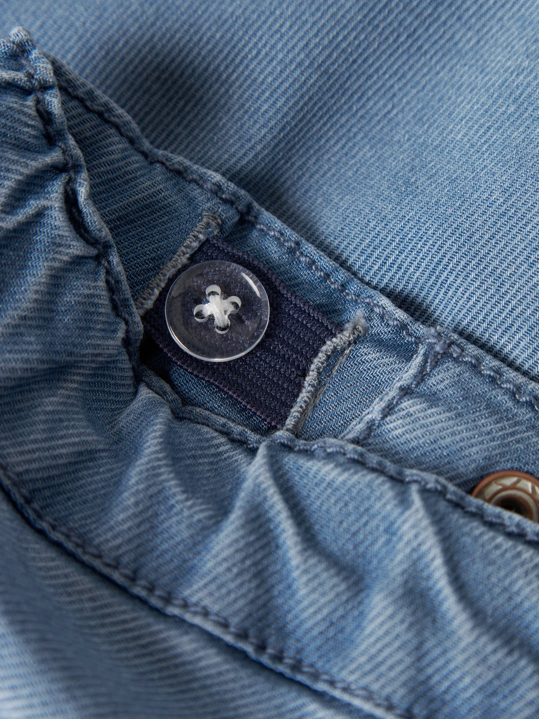 Rose Broek - blauw - Denim Blue FLOWER EMB