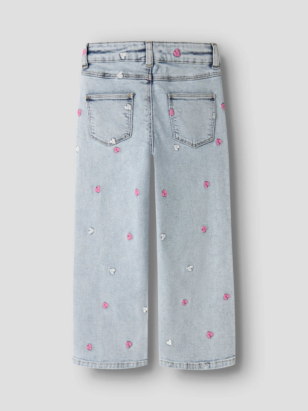 Rose Broek - turquoise - Light Blue Bleached Denim
