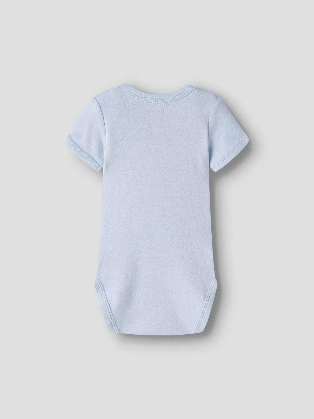 Body-Strampler - grau - Grey Melange mit Kaschmirblau + Dunkelsaphir