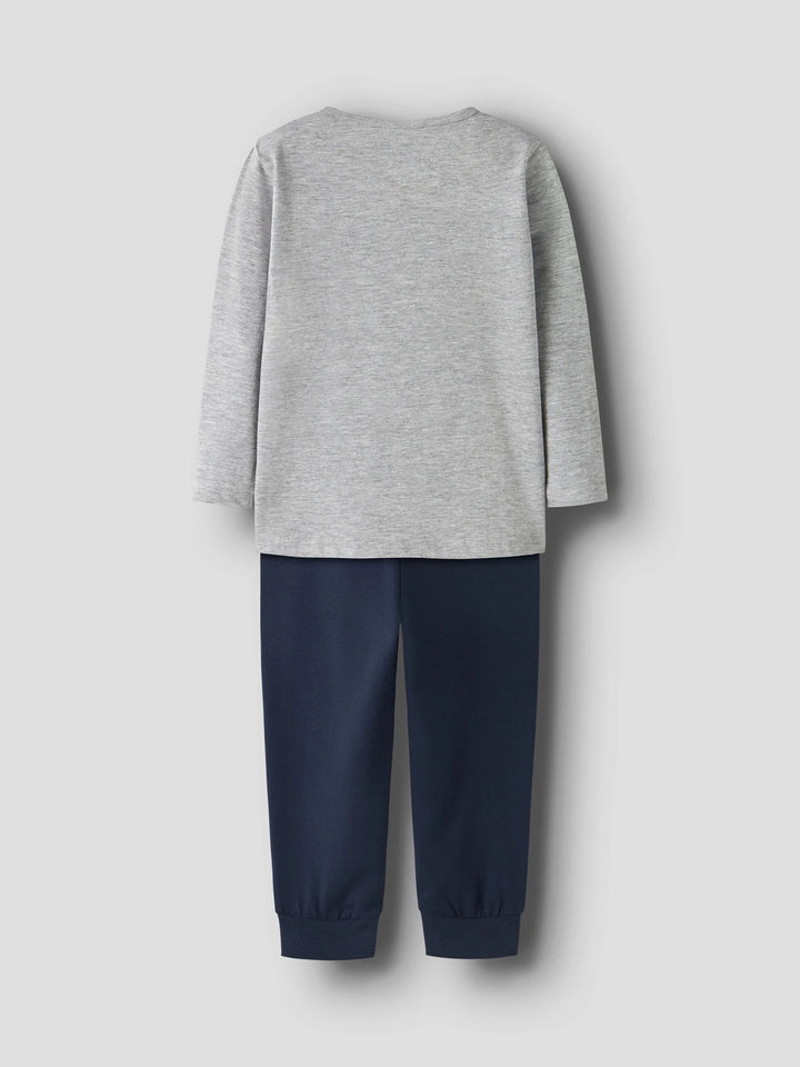 Nightset Pyjama - grijs - Grey Melange w/ Dark Sapphire pants