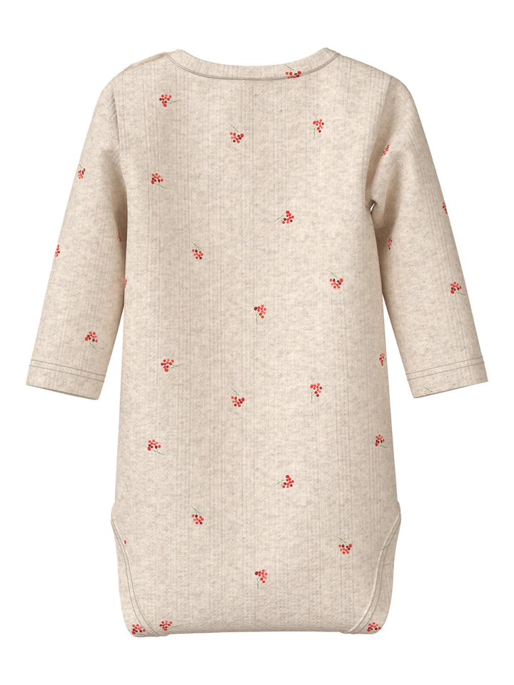 Berries Strampler - weiß - Peyote Melange