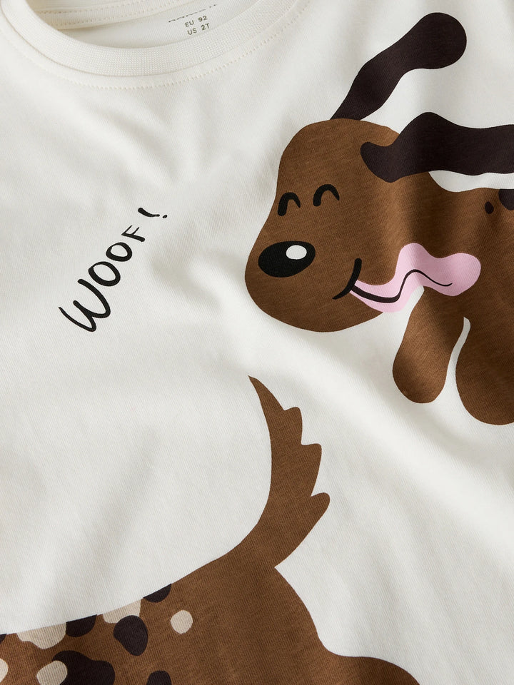 Velda T-shirt - wit - Cloud Dancer Happy Dog