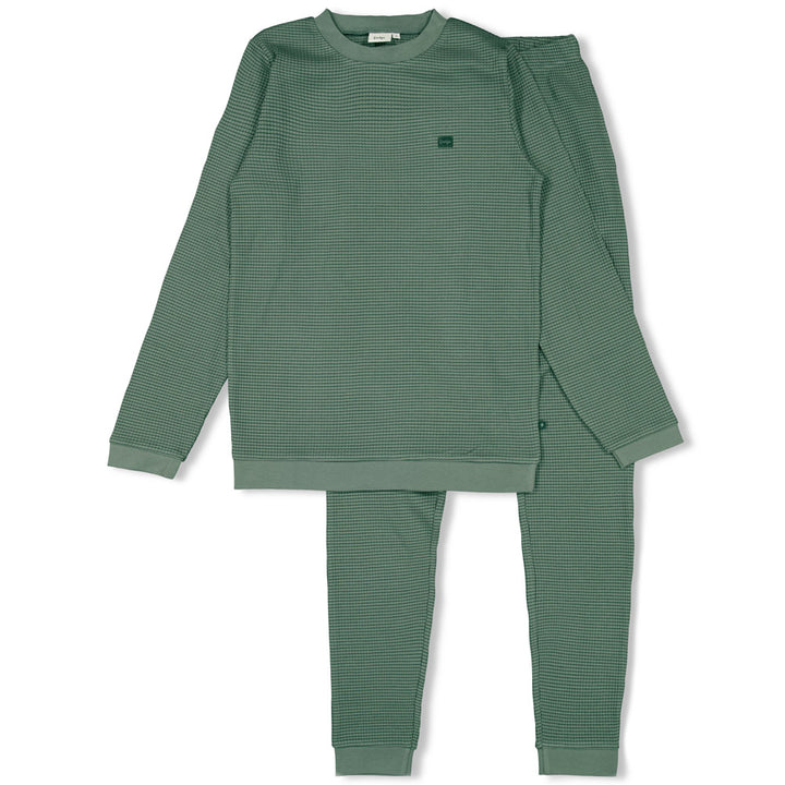 Adults Wafelpyjama Sea Green - Family Edition