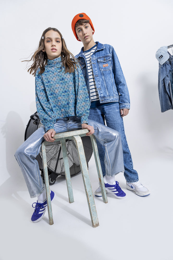 Spijkerbroek Cato Metallic Metallic Denim Wide leg