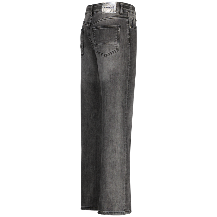 Spijkerbroek Catie Split Dark Grey Vintage Straight