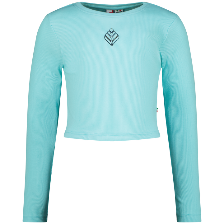 Longsleeve G - basic - crop rib longsleeve Artic blue Comfort