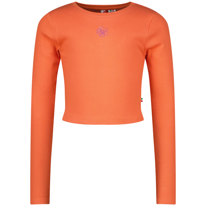 Longsleeve G - basic - crop rib longsleeve Fresh coral Comfort