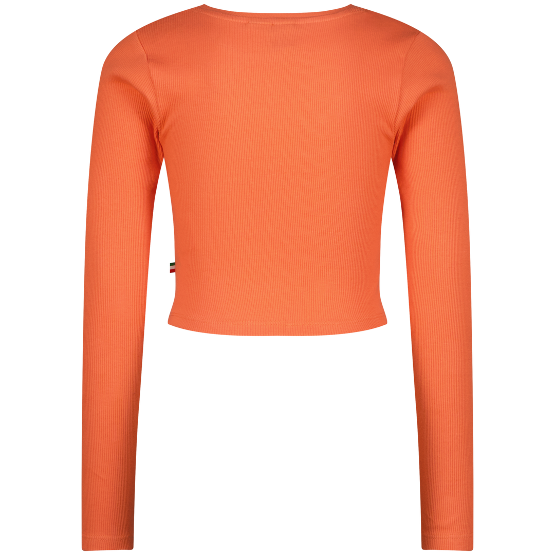 Longsleeve G - basic - crop rib longsleeve Fresh coral Comfort