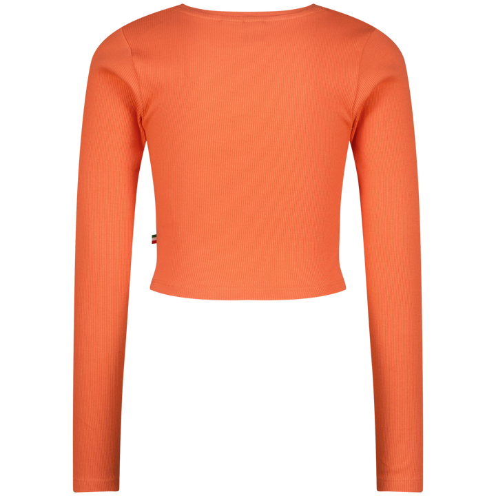 Longsleeve G - basic - crop rib longsleeve Fresh coral Comfort