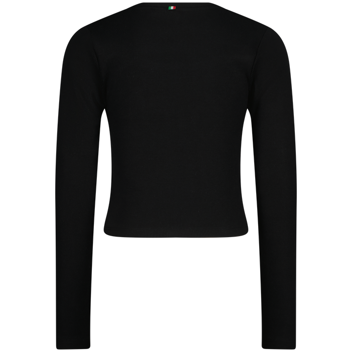Longsleeve G - basic - rib detail Deep Black Comfort
