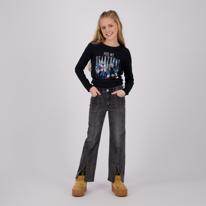 Longsleeve Jasmine Deep Black Comfort