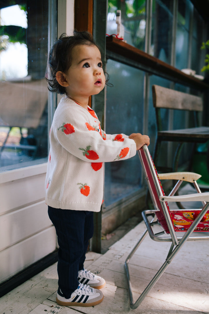 Gestrickte Weste Elfenbein