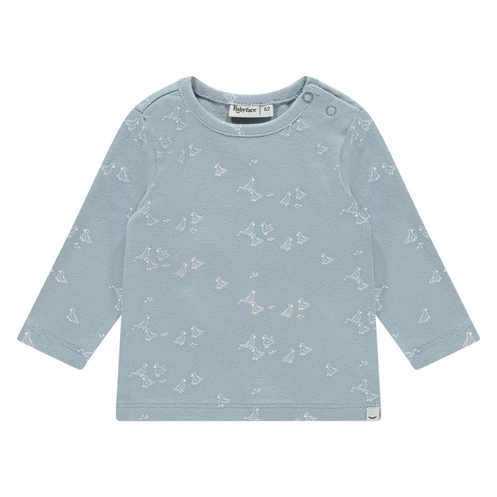 Langarmshirt Rauchblau