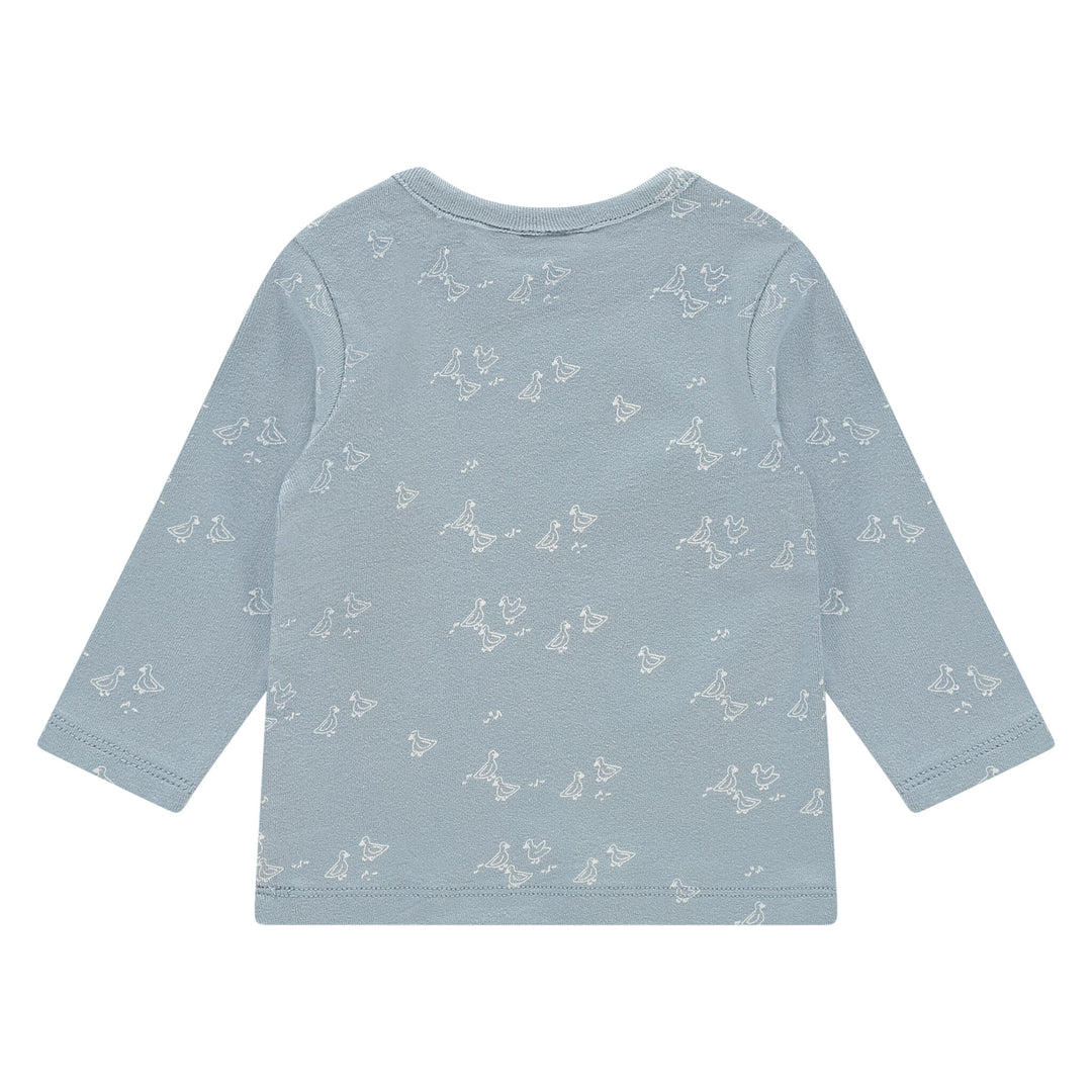 Langarmshirt Rauchblau