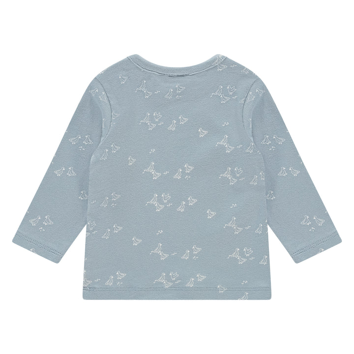 Langarmshirt Rauchblau