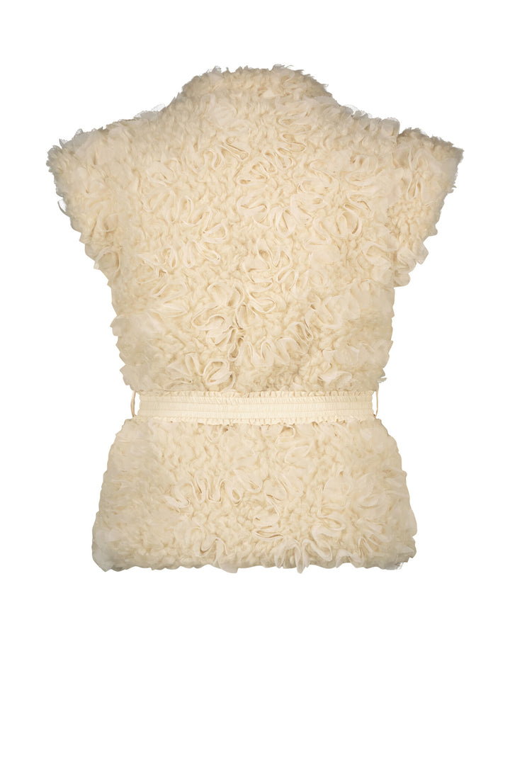 Kids bodywarmer EMARO fur & voile Dreamy Creamy