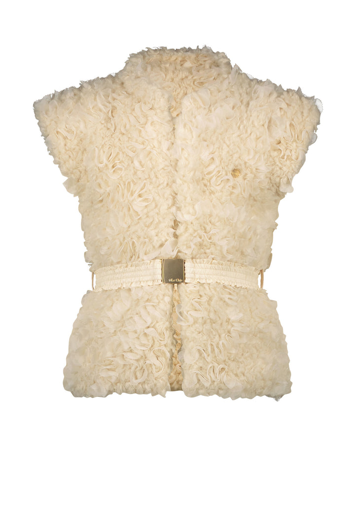 Kids bodywarmer EMARO fur & voile Dreamy Creamy
